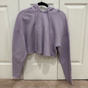 Alo Yoga Cropped Lavender Hoodie